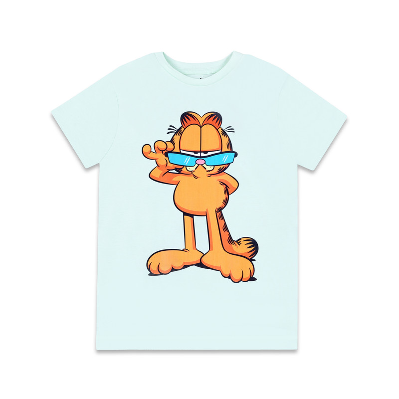 Nickelodeon - Garfield Boy's Short Sleeve T-Shirt - Light Blue