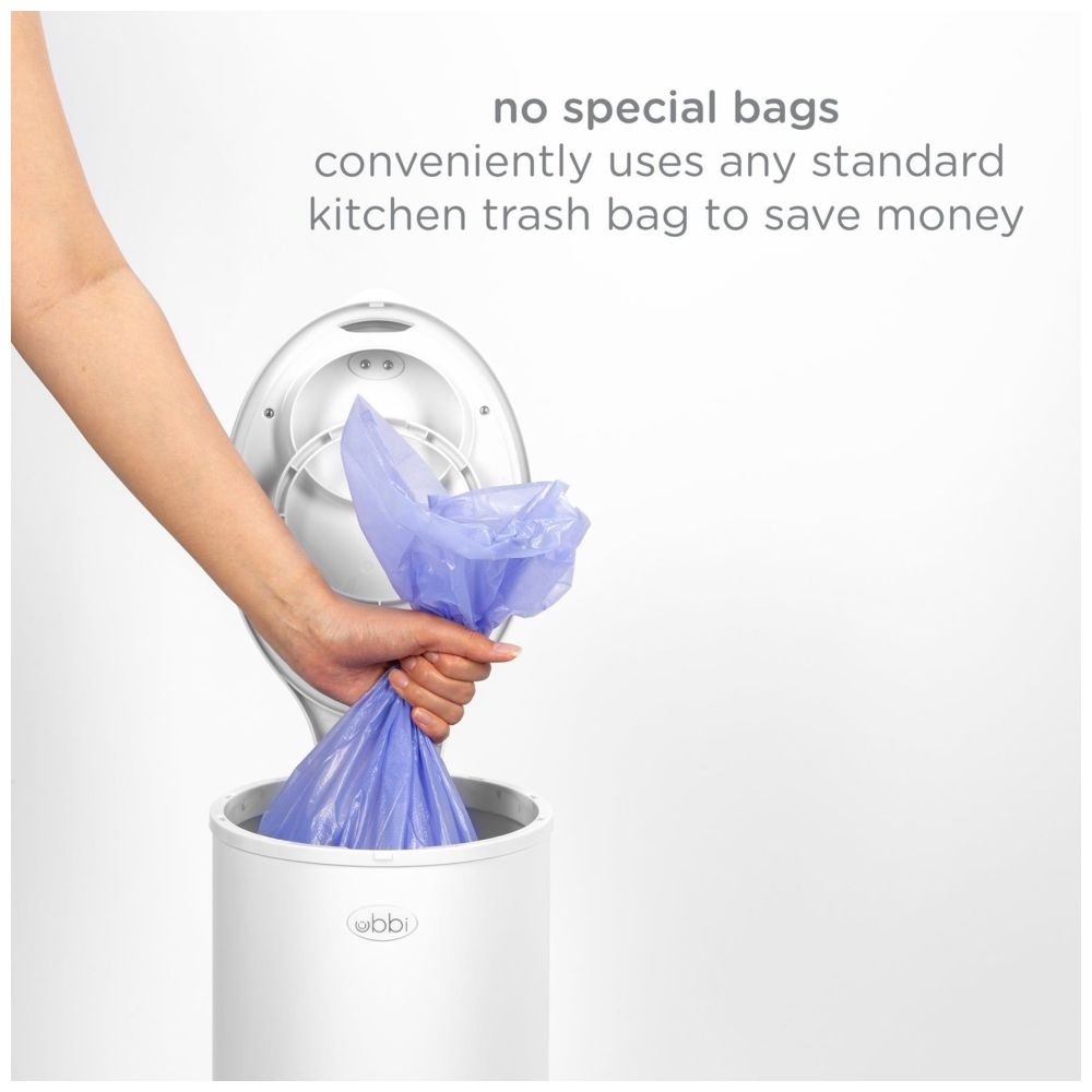 Ubbi Stainless Steel Disposable Diaper Bin With Child Lock