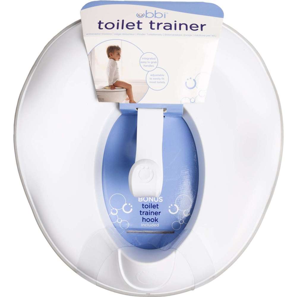 أوبي - مدرب على استخدام المرحاض مع مقابض مدمجة وخطاف - رمادي