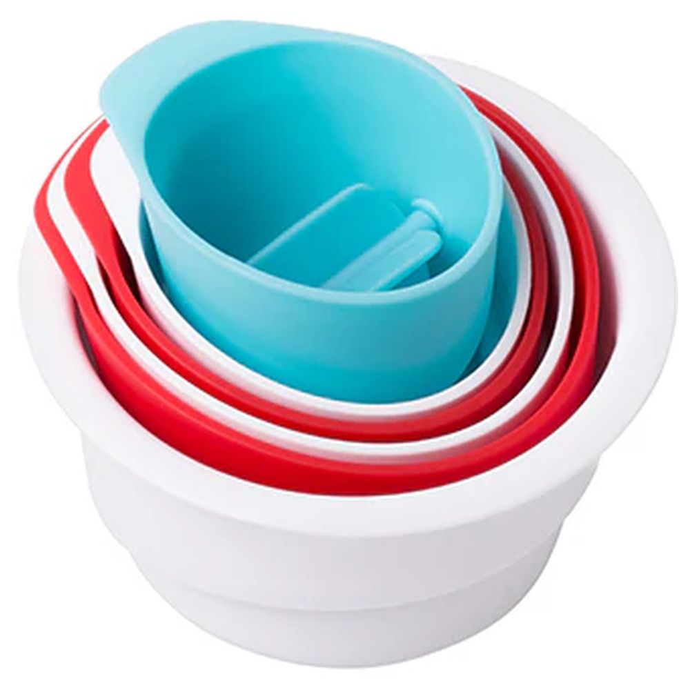 Ubbi Lighthouse Stacking Cups - Red/White/Blue - 6 Pcs