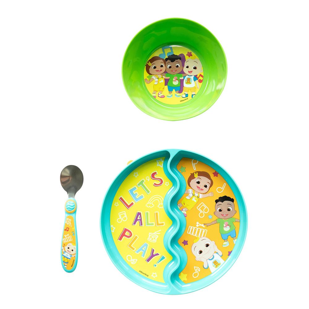 The First Years Cocomelon Plate & Bowl Mealtime Set - 3 Pcs
