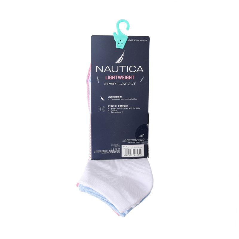 Nautica - Womens Low Cut Socks - Pack of 6