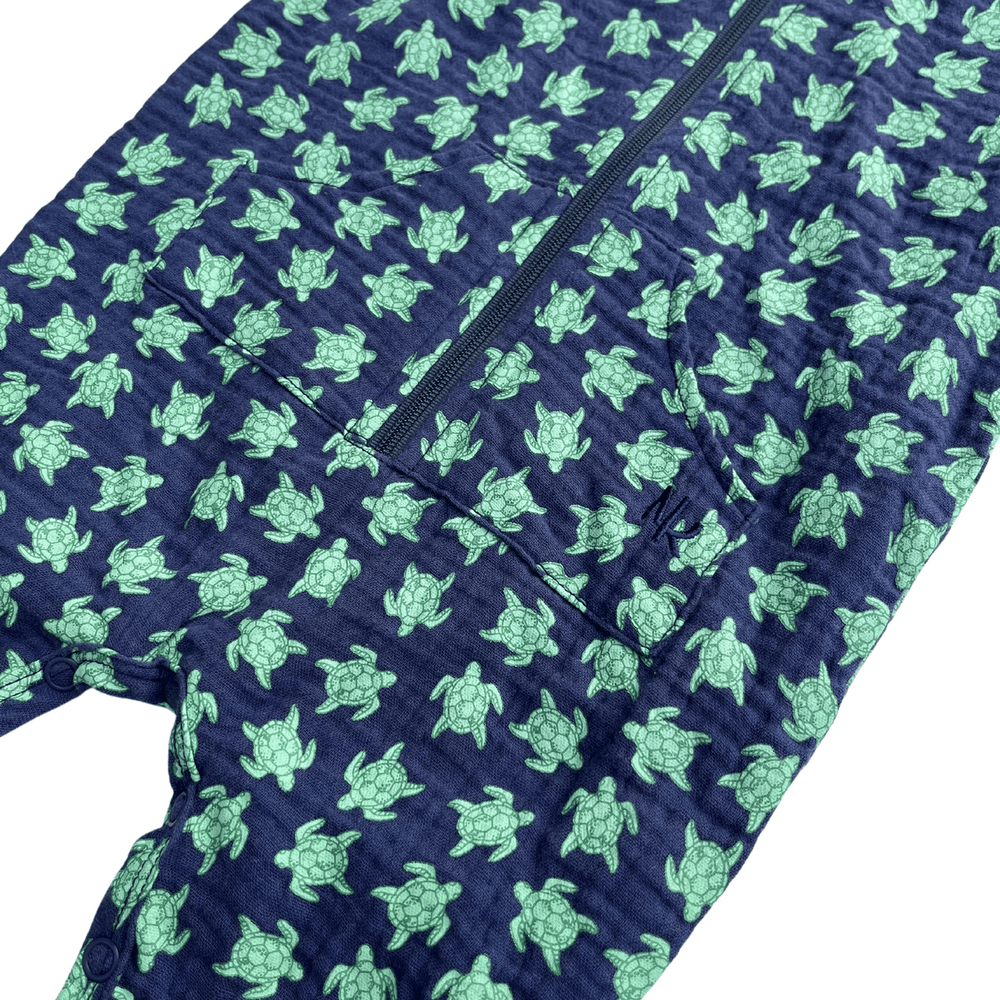 نيكست أوف كين - طقم 3 قطع - بدلة أوريان ذات أكمام قصيرة وسحاب - أخضر فاتح ومحايد وكحلي