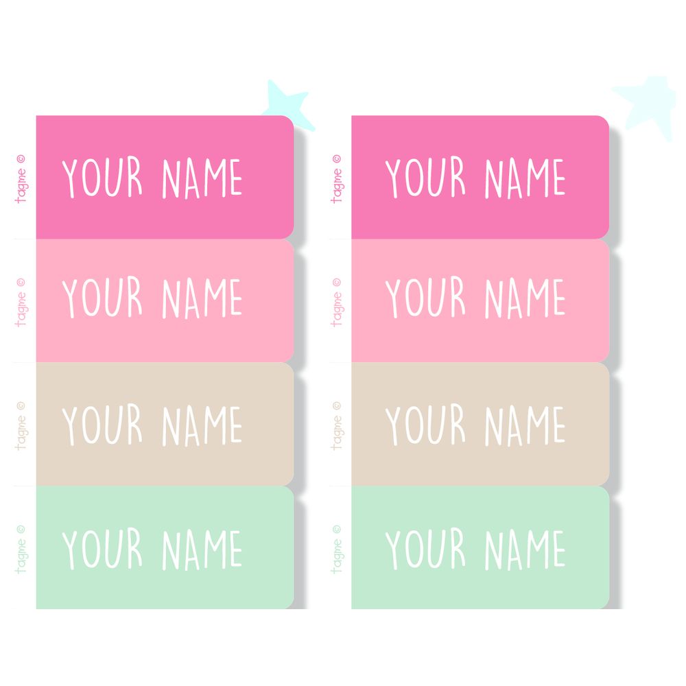 TagMe - Personalised Name Label - Beach - 48 Pcs