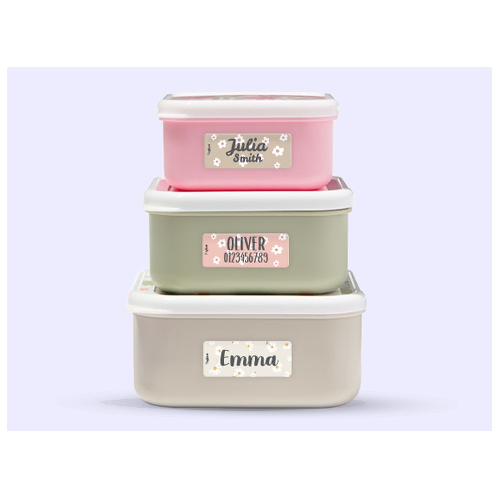 TagMe - Personalised Small Name Design Label - Flower - 48 Pcs