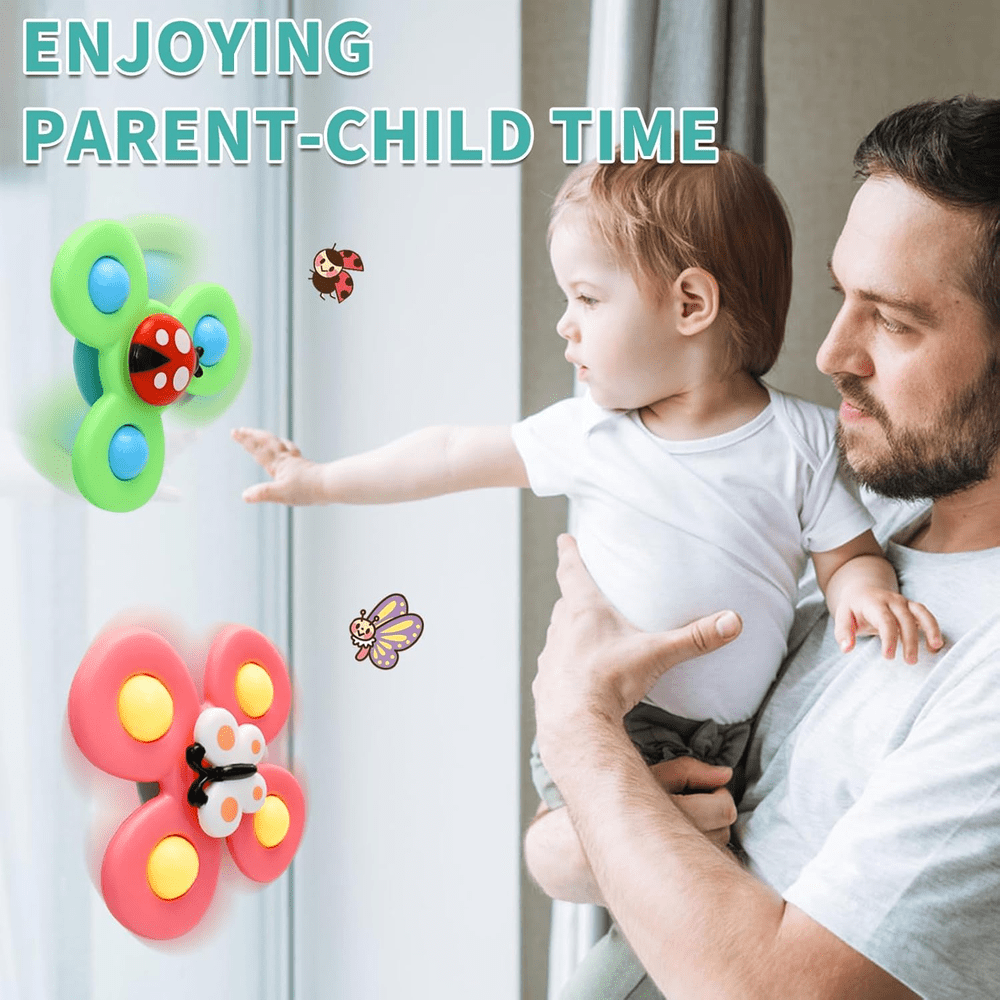 Funfiniti - Sensory Spinner Toy With Suction Cup Set - 3pcs