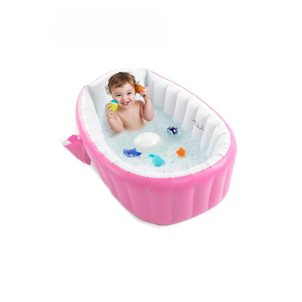 Funfiniti - Inflatable Baby Bath Tub - Pink/White