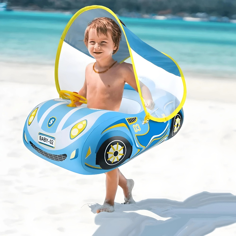 Funfiniti - Inflatable Swimming Float - Blue Car
