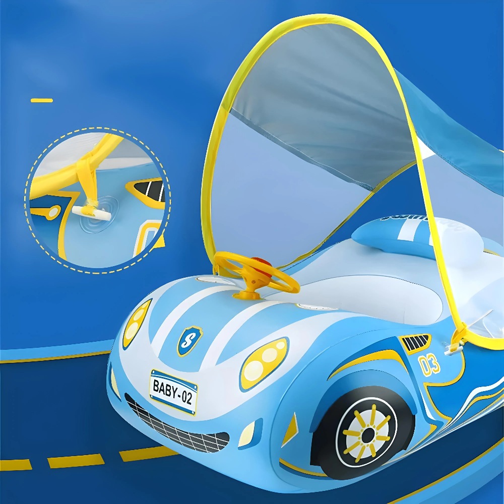 Funfiniti - Inflatable Swimming Float - Blue Car