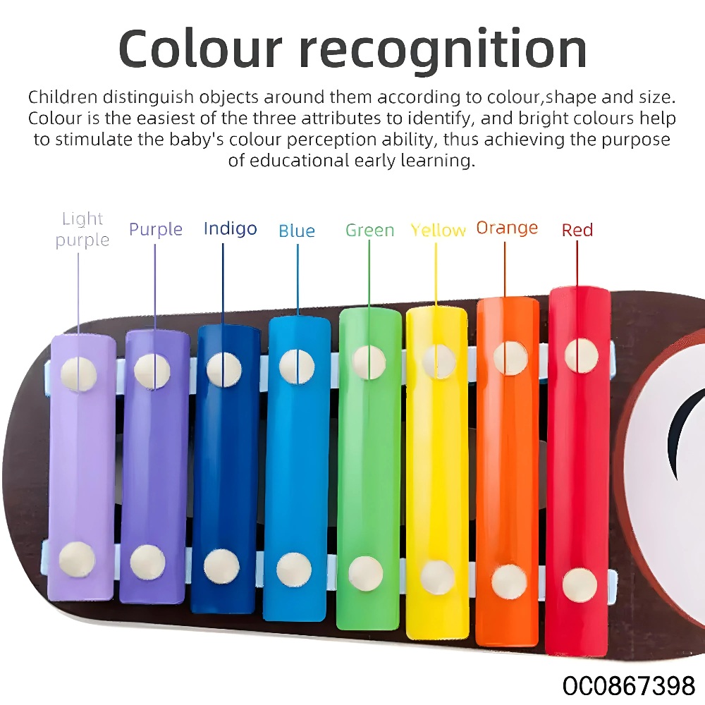 فنفينيتي - إكسيليفون حيواني مكون من 8 مفاتيح - بقرة