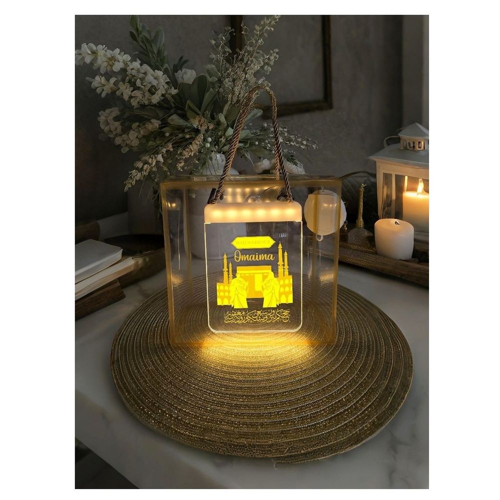 Zayoshe - Personalized Hajj Mabroor Lantern LED Light Gift Hamper
