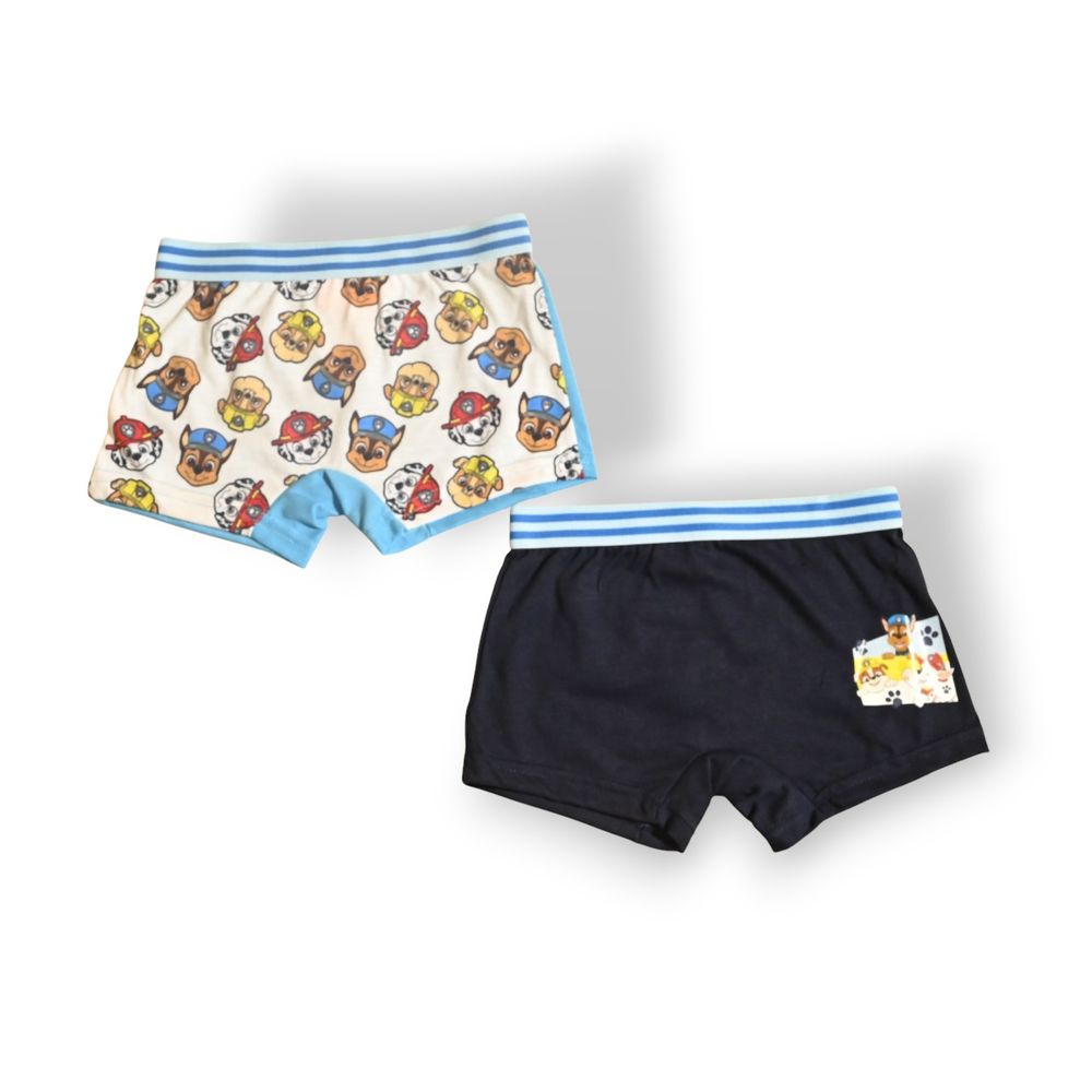 با بترول - طقم بوكسر للأولاد - أزرق/أسود - قطعتين