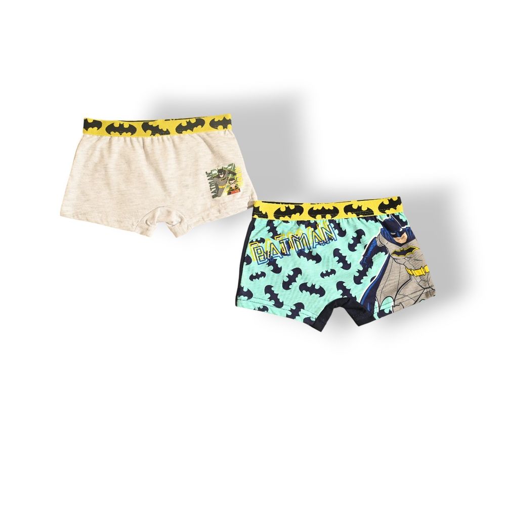 باتمان - طقم بوكسر بخصر مطاطي للأولاد - متعدد الألوان - قطعتين