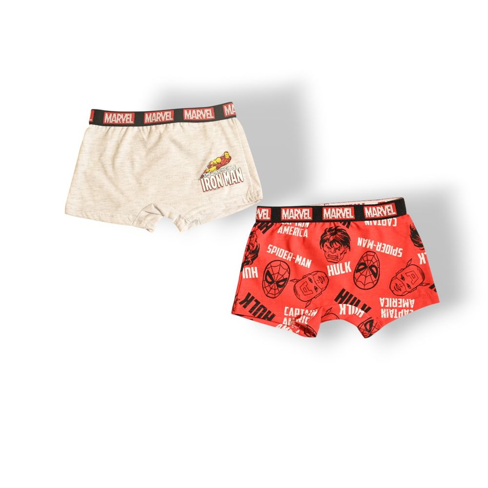 مارفل - طقم بوكسر مطبوع للأولاد - متعدد الألوان - قطعتين