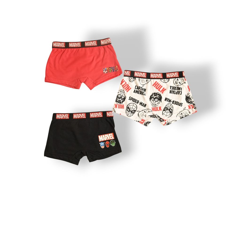 مارفل - طقم بوكسر مطبوع للأولاد - متعدد الألوان - 3 قطع