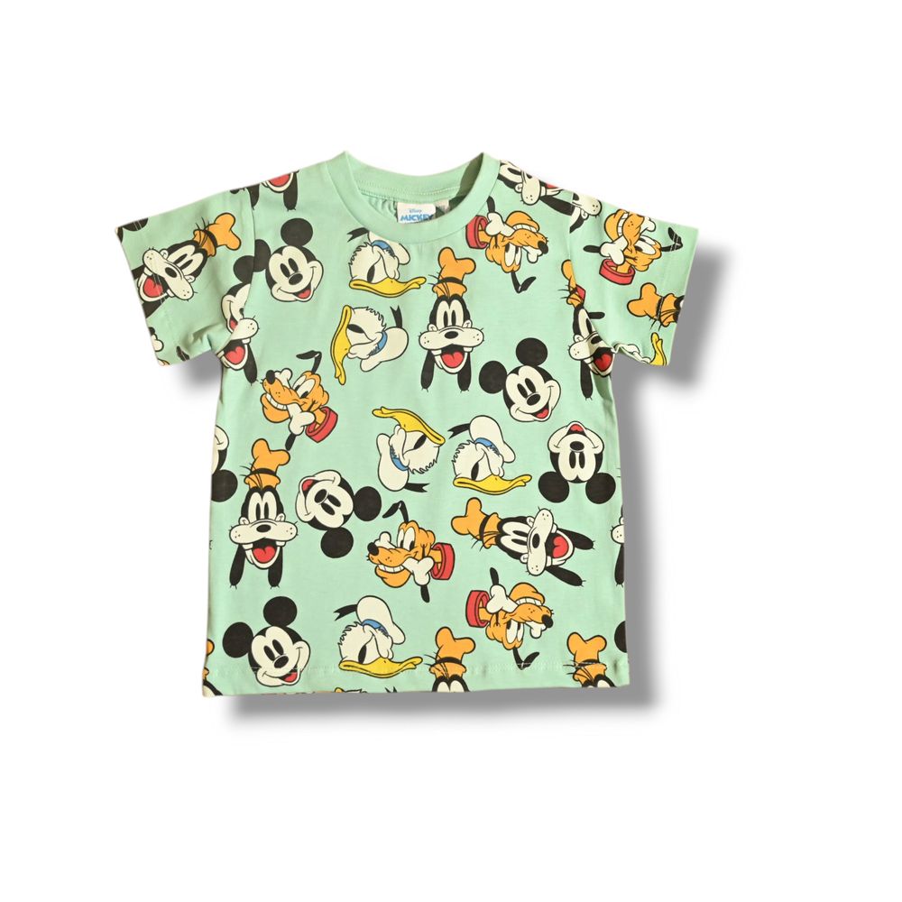 ميكي & فريندز - طقم تي شيرت وشورت للأولاد - نعناعي