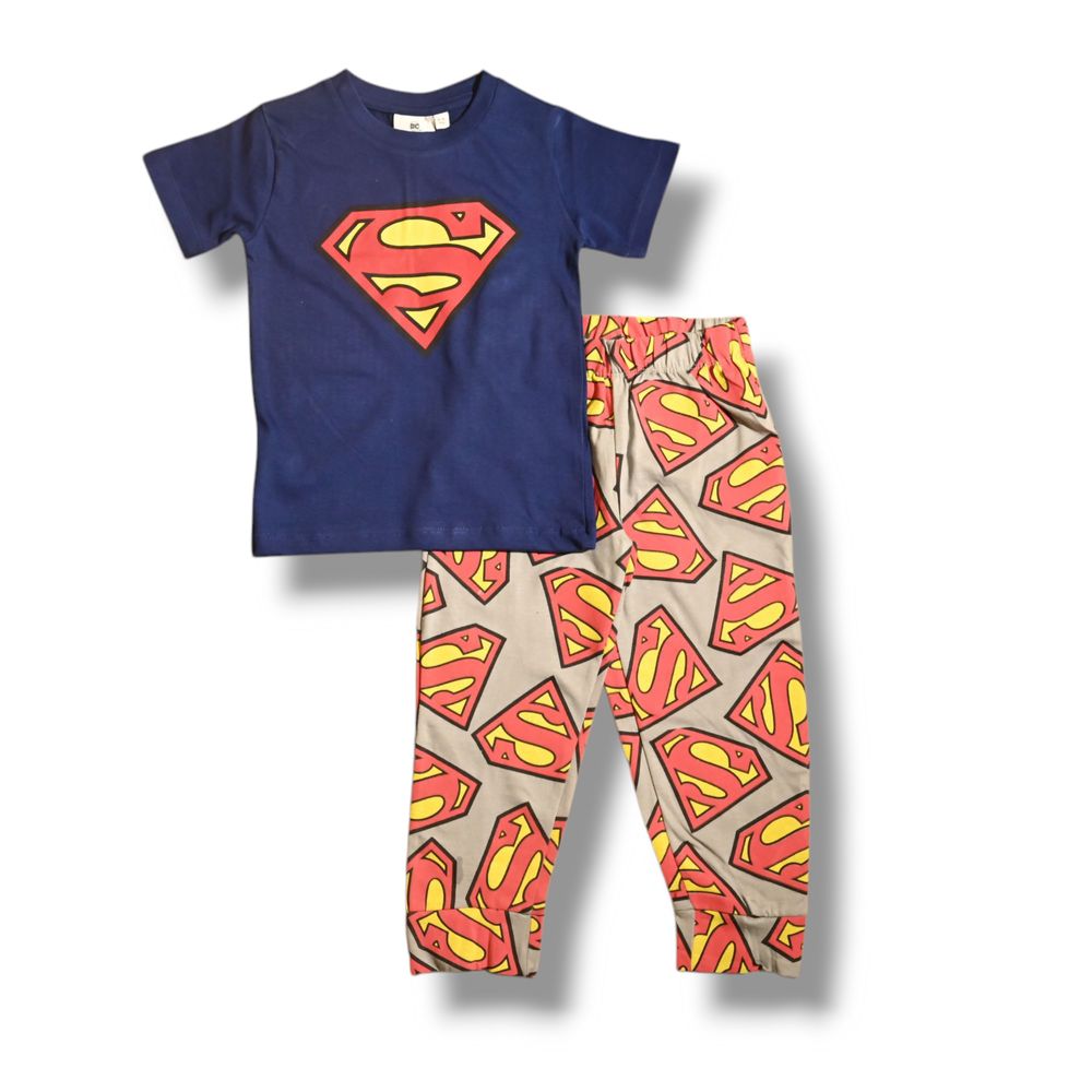 Superman - Boys Short Sleeve Pajama Set - Multicolor
