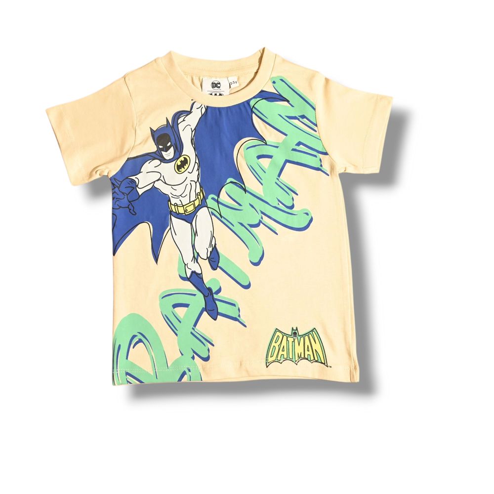 Batman - Boys Short Sleeve Pajama Set - Cream/Blue