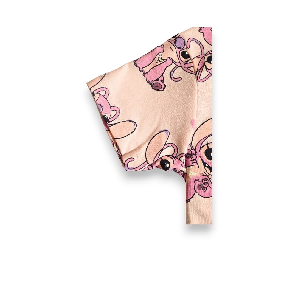 Lilo & Stitch - Girls Short Sleeve T-Shirt - Peach