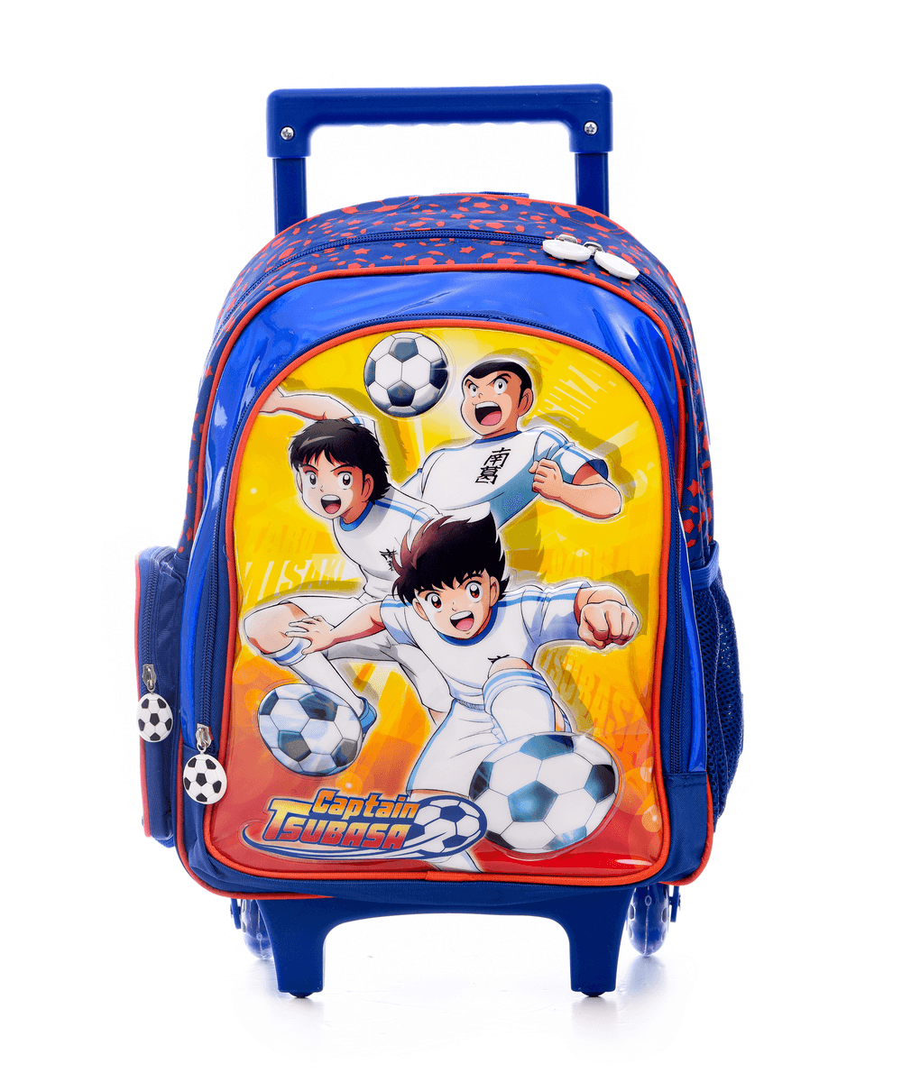 Captain Tsubasa - School Trolley Bag - Blue - 14-Inch/36cm