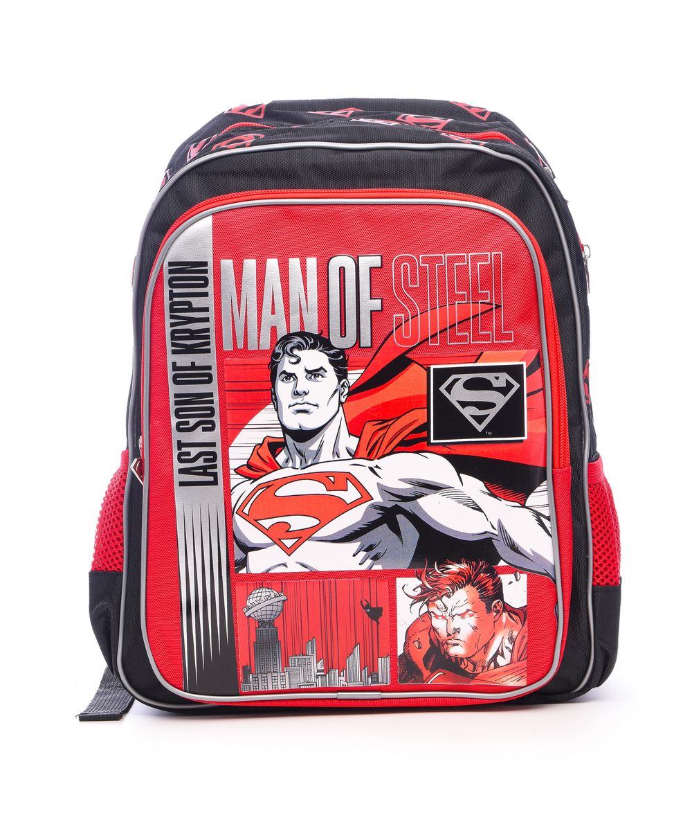 Superman - School Backpack - Red - 14-Inch/36cm