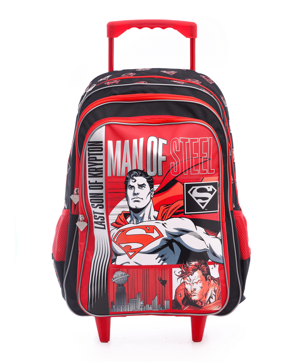 Superman - School Trolley Bag - Red - 18-Inch/46cm