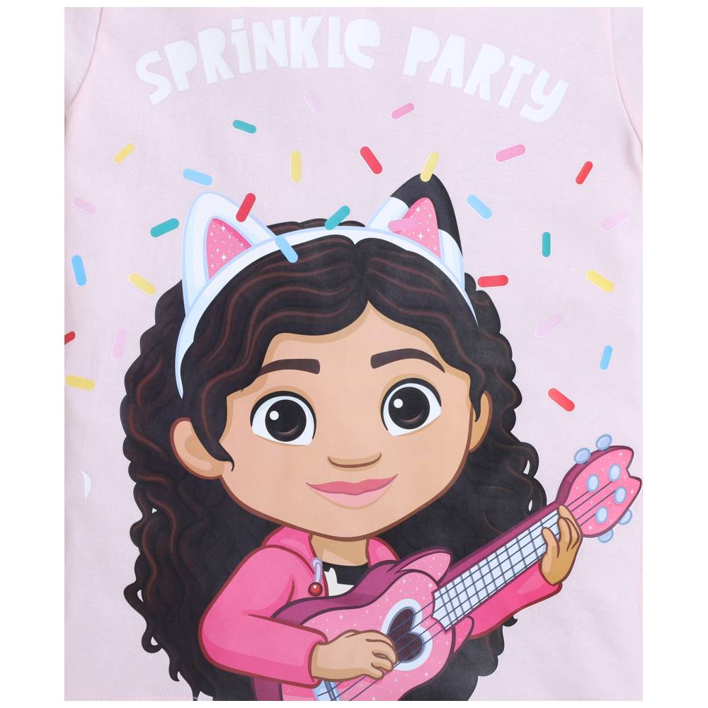 غابيز دول هاوس - تي شيرت قصير الأكمام للبنات - وردي