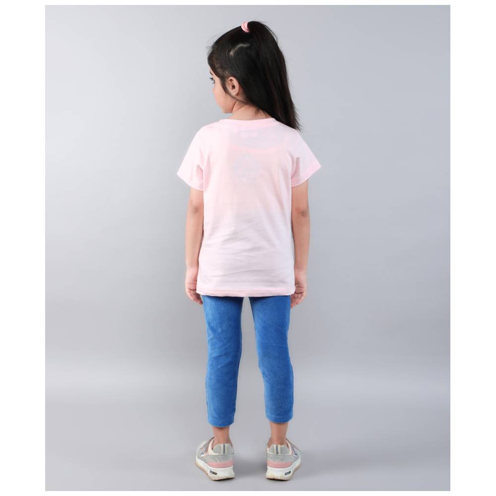 غابيز دول هاوس - تي شيرت قصير الأكمام للبنات - وردي