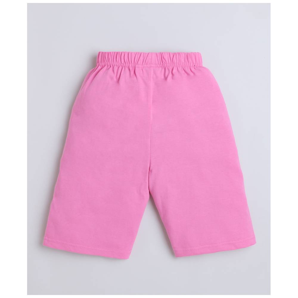 غابيز دول هاوس - طقم قطعتين - تيشيرت قصير الأكمام مع شورت للبنات - وردي