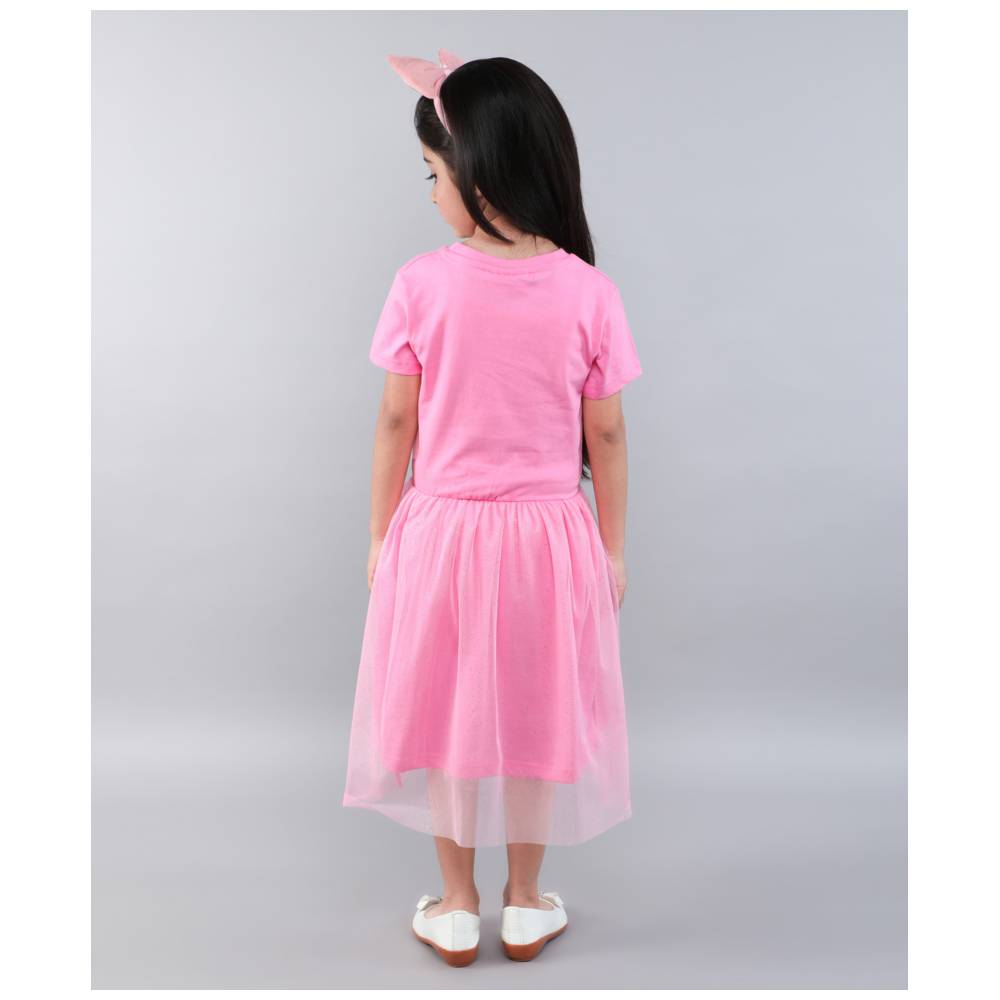 غابيز دول هاوس - فستان تل للبنات - وردي