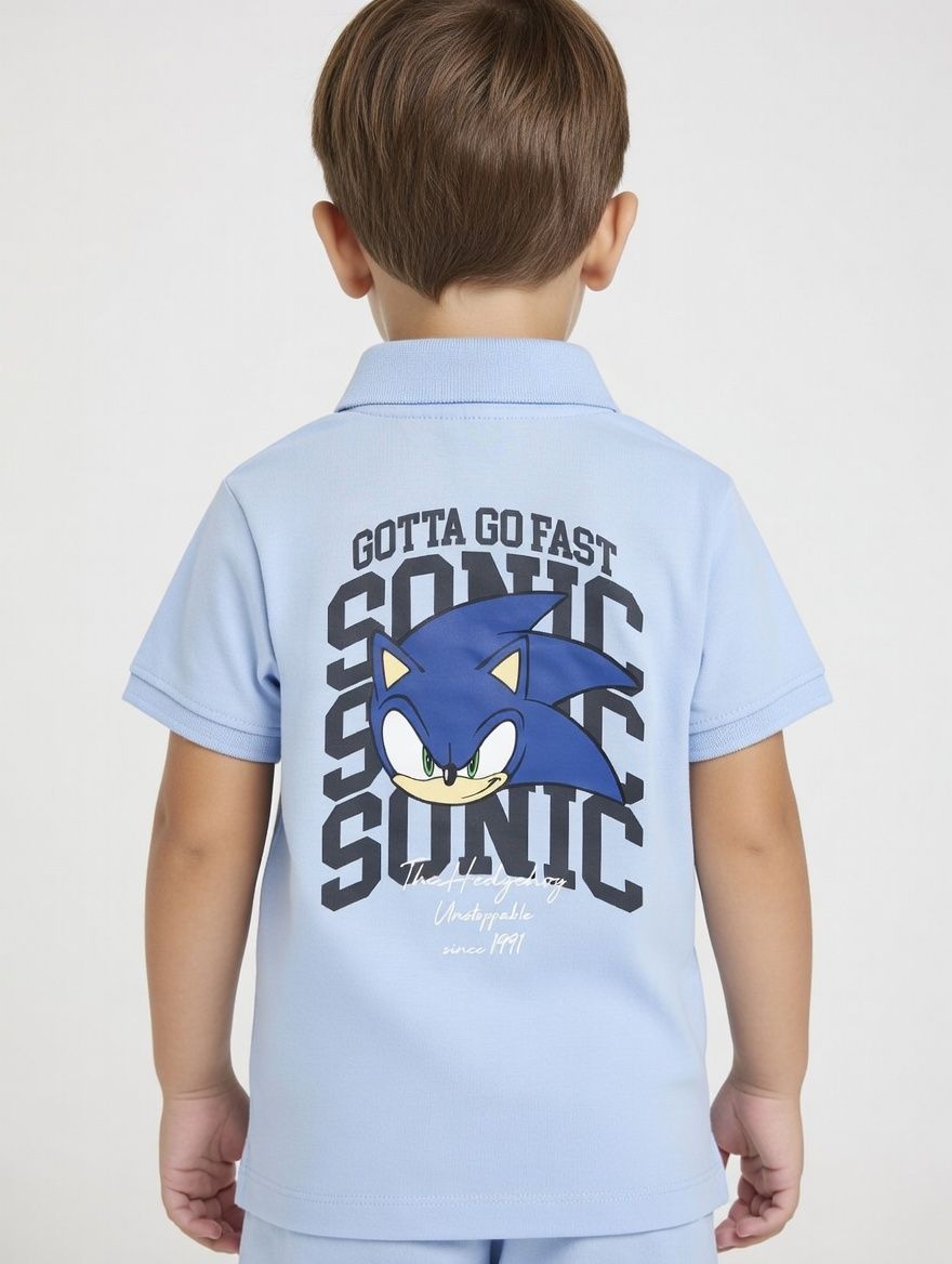 Sonic - Boy's Polo T-Shirt - Blue