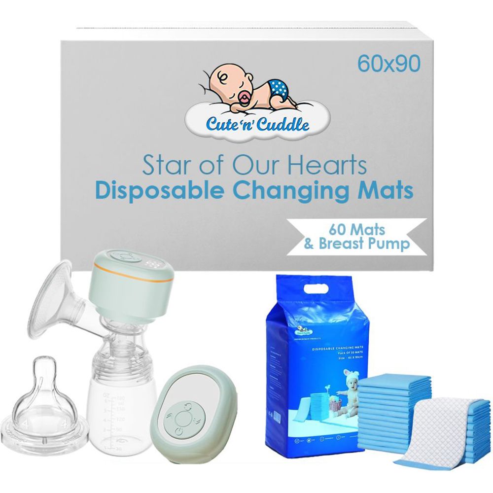 Cute 'n' Cuddle - Electric Breast Pump & Disposable Changing Mats