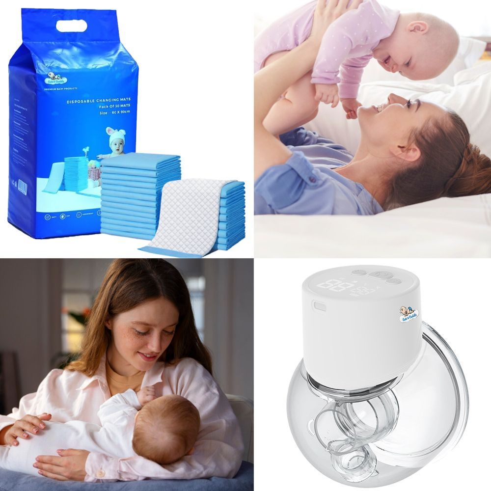 Cute 'n' Cuddle - Electric Portable Breast Pump With Baby Changing Mats