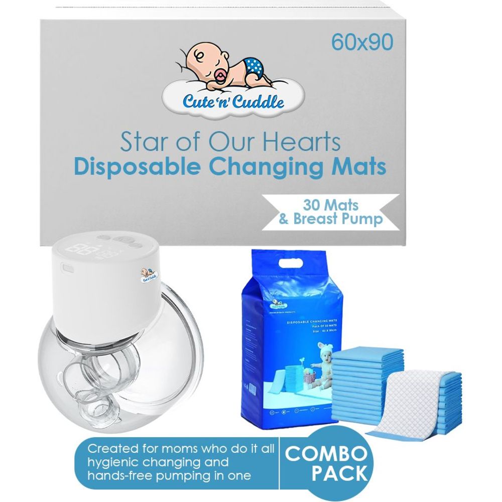 Cute 'n' Cuddle - Electric Portable Breast Pump With Baby Changing Mats