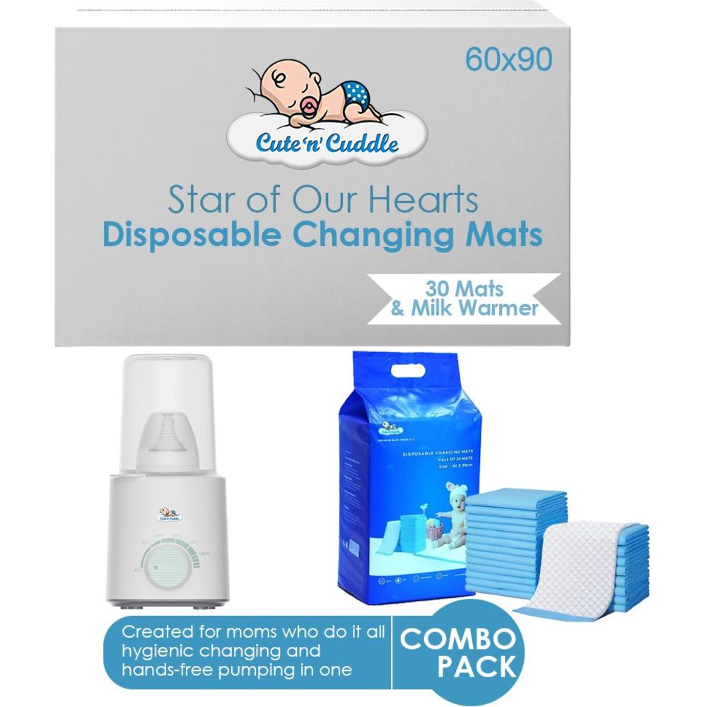 Cute 'n' Cuddle - Electric Milk Warmer & Disposable Baby Changing Mats