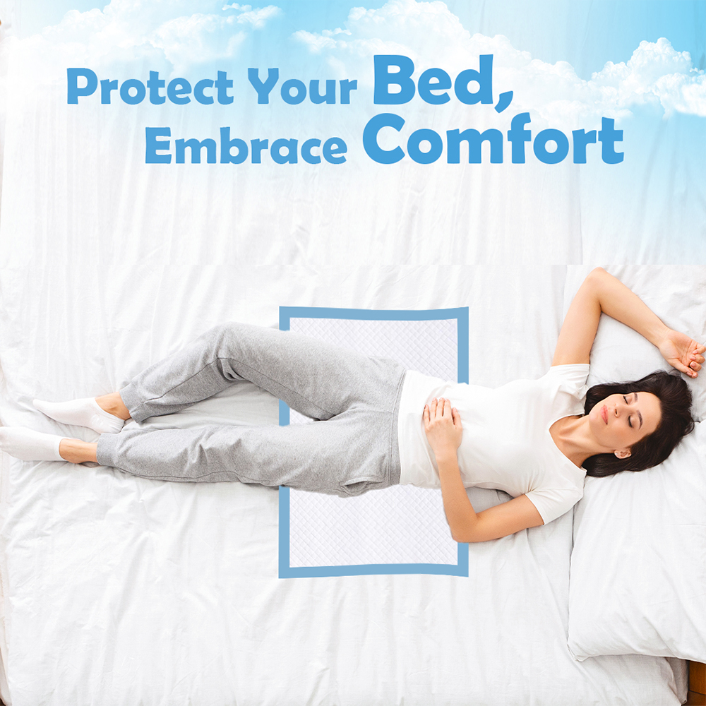 مفارش سرير كيوت آند كادل - مفارش سرير للاستخدام مرة واحدة للبالغين - أزرق - 60 × 90 سم - عبوة من 240 قطعة