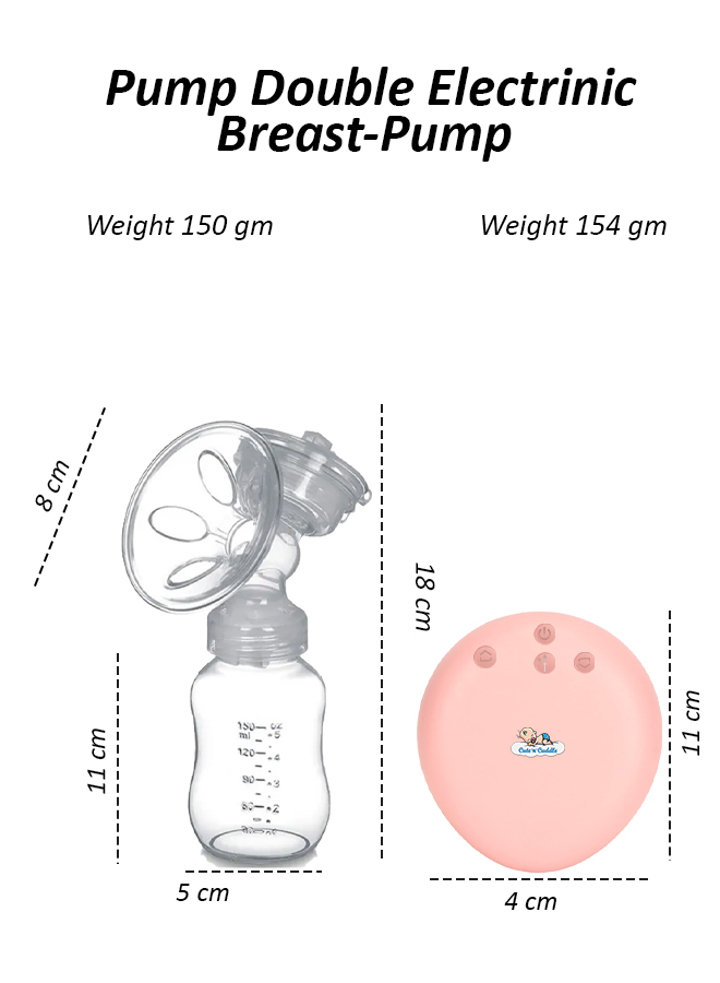 كيوت آند كدل - شفاط حليب كهربائي مزدوجة - أبيض
