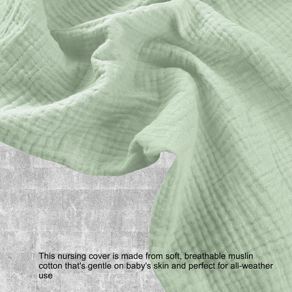كيوت آند كادل - غطاء رضاعة للأمهات - قطن ناعم قابل للتنفس مع حزام رقبة قابل للتعديل - مناسب للسفر