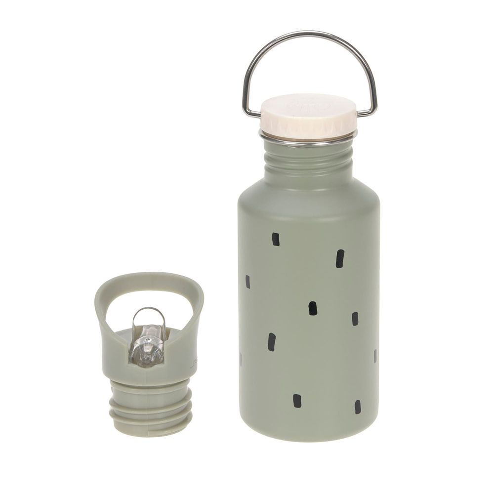 Lassig - Stainless Steel Bottle - Happy Prints Light Olive - 500 ml