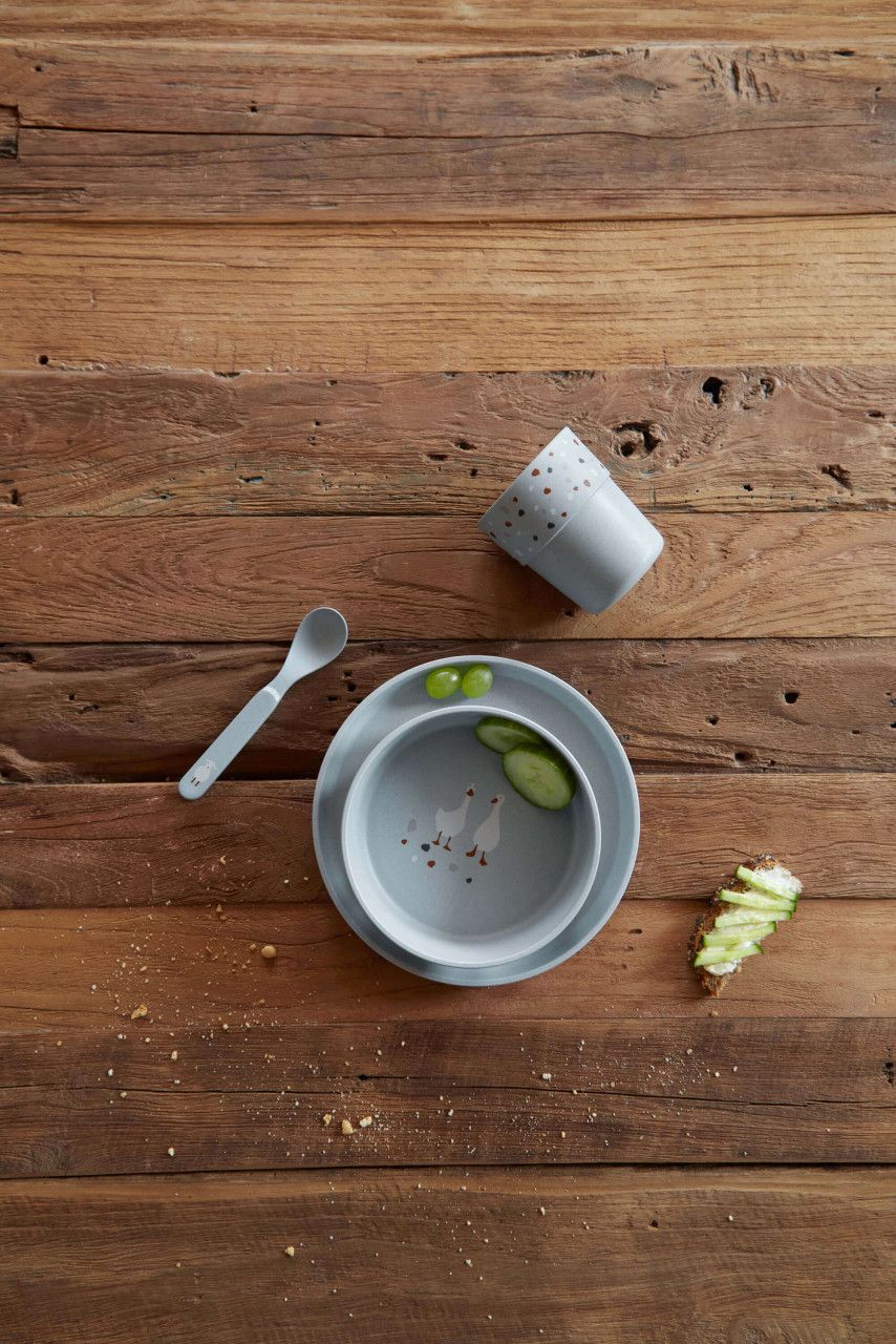 Lassig Tiny Farmer Collection Tableware Set - Sheep/Goose - 4 Pcs