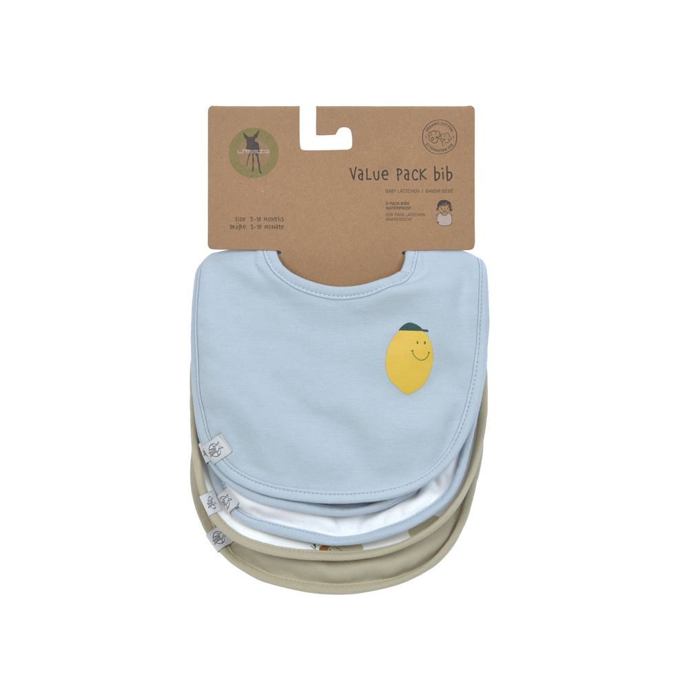 Lassig Happy Fruits Value Pack Bib - 5pcs