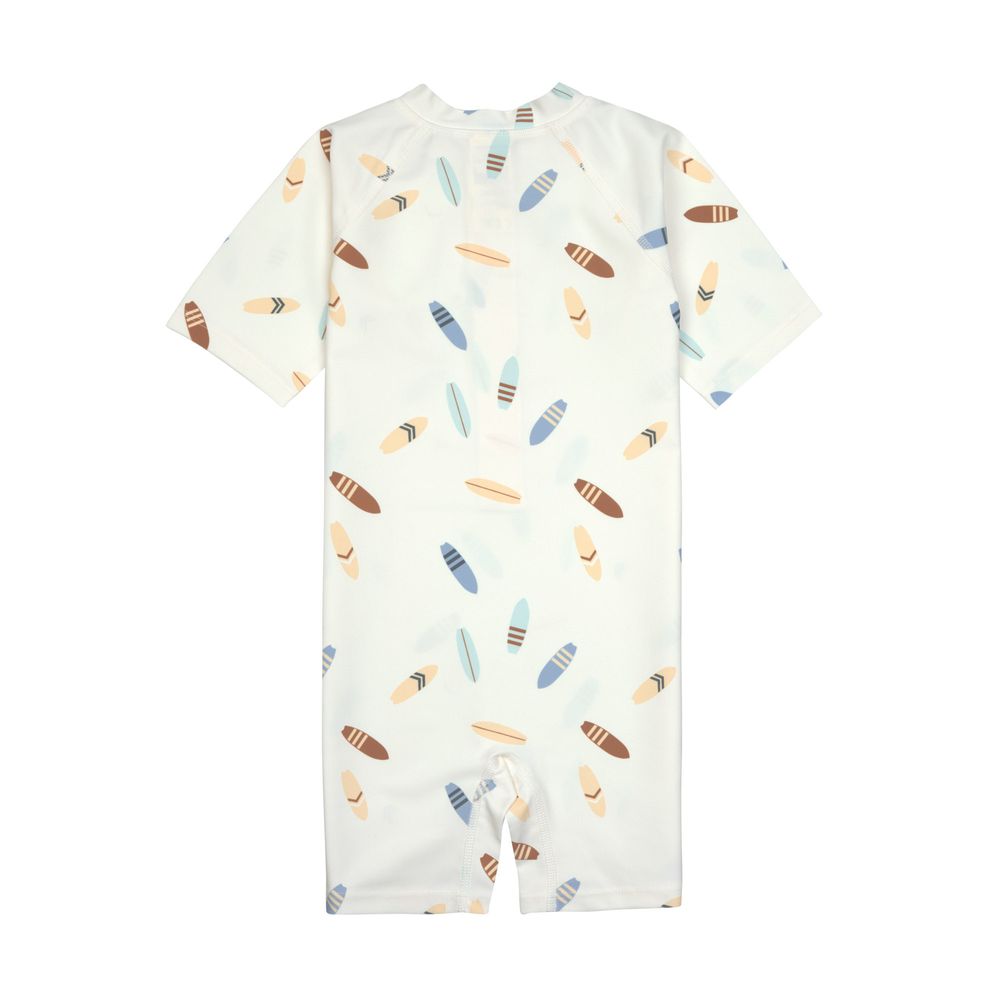 Lassig - Kids Short Sleeve Sunsuit - Surfboards Sea Salt