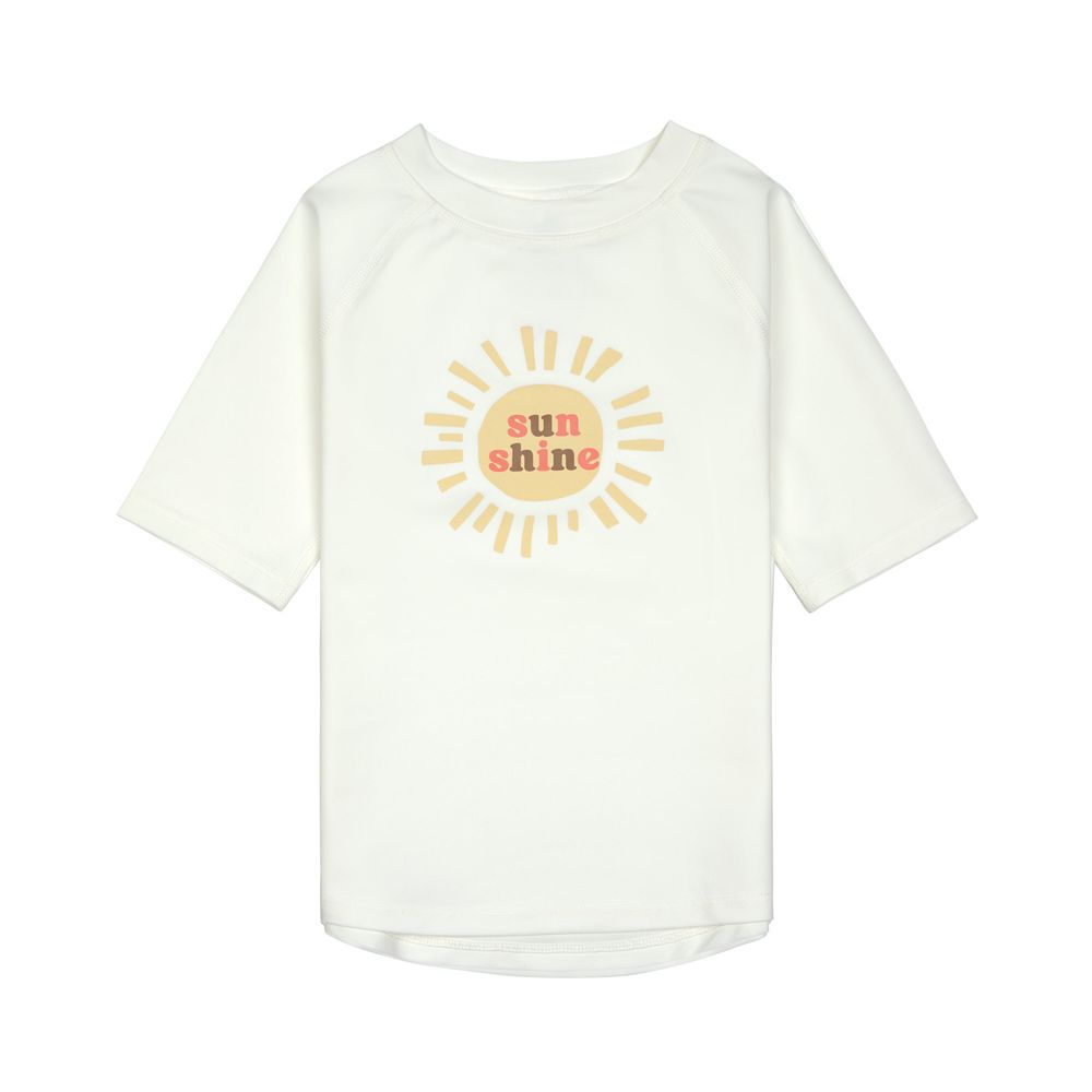 Lassig - Kids Short Sleeve Rashguard - Sunshine Sea Salt - White