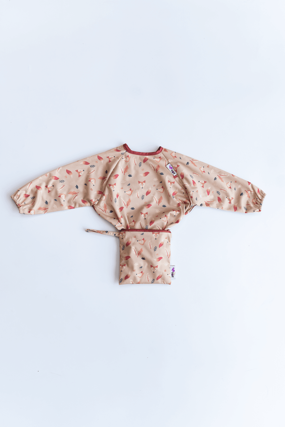Tidy Tot - Cover And Catch Long Sleeves Bib - Foxes