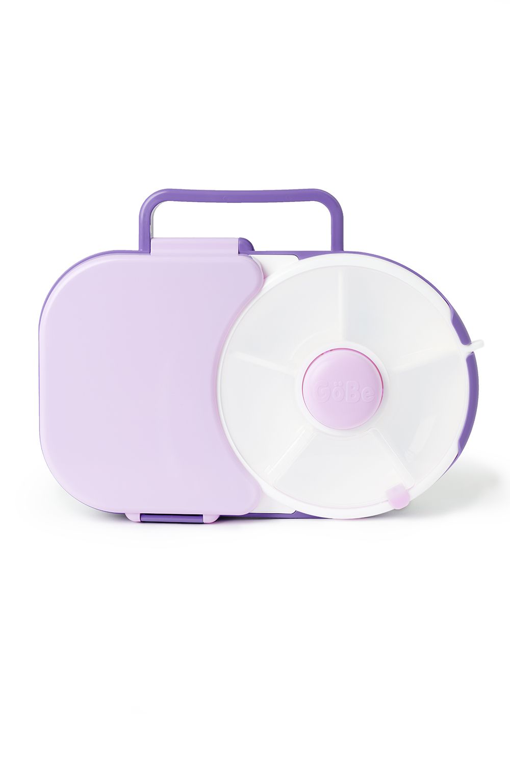 Gobe - 2-In-1 5 Compartments Lunchbox with Removable Snack Spinner - Taro Purple