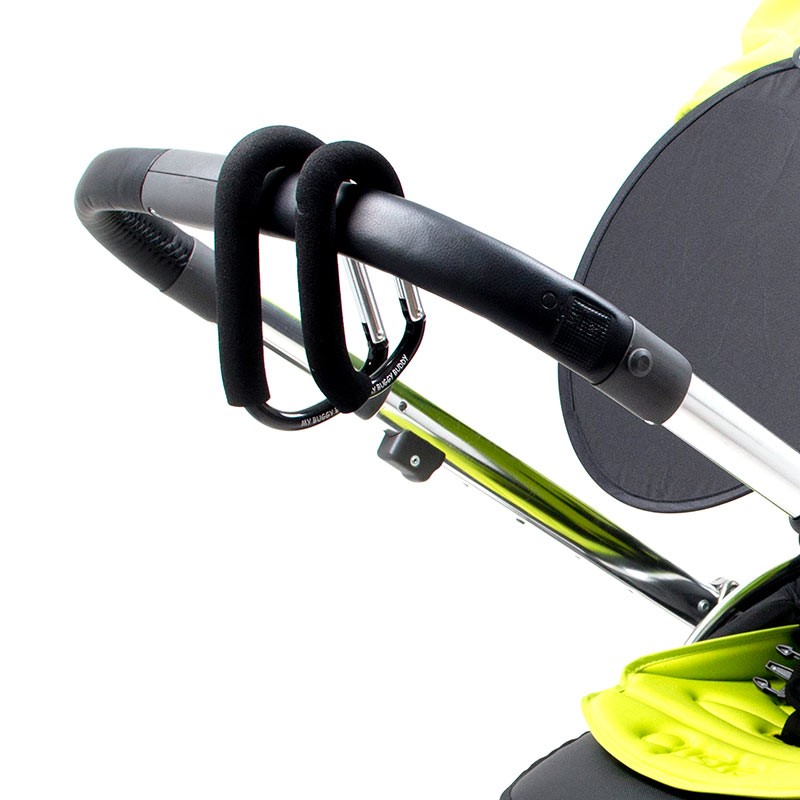 ماي باغي بادي - منظم عربة الأطفال بمشبك فقط - أسود - كبير
