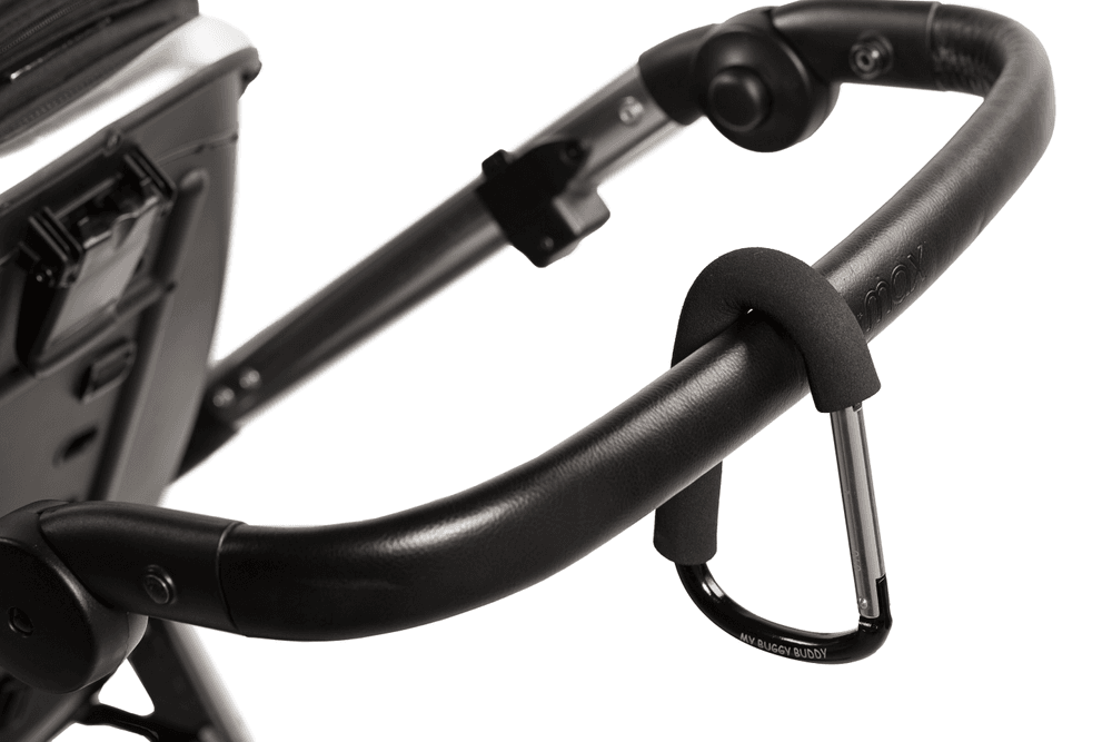 ماي باغي بادي - منظم عربة الأطفال بمشبك فقط - أسود - كبير