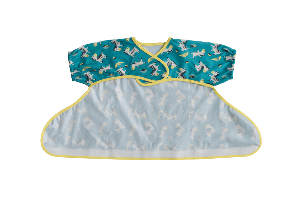 Tidy Tot - Long Sleeves Coverall Bib - Dancing Zebras