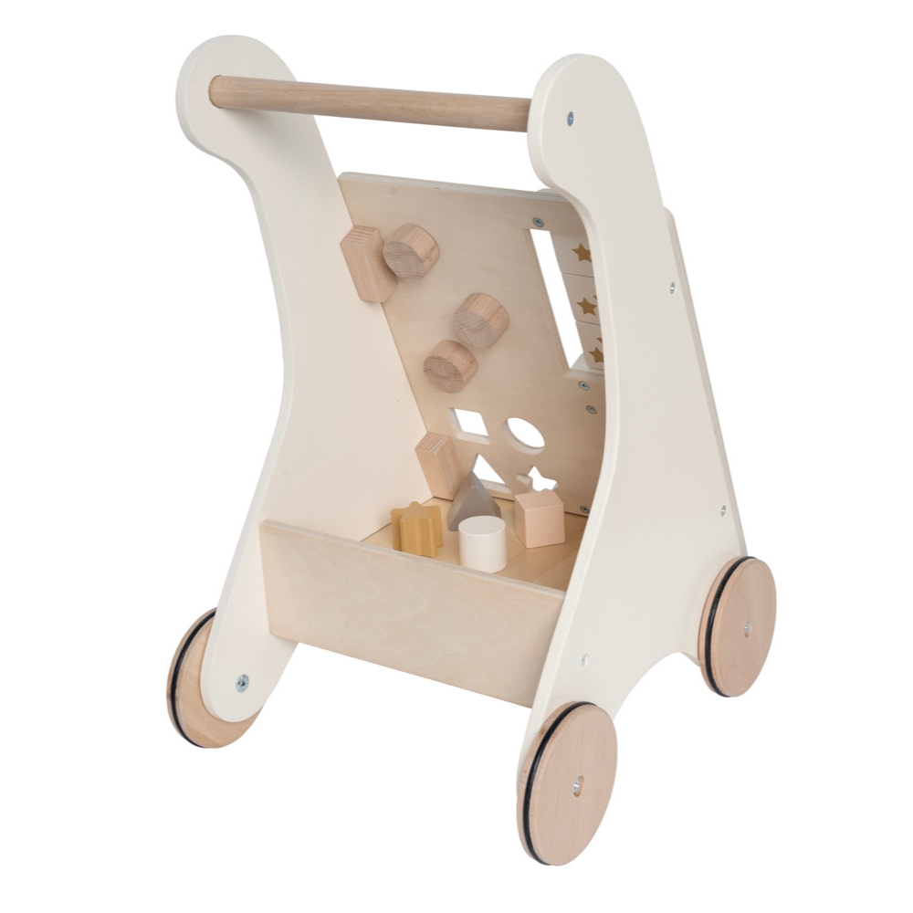 Jabadabado - Wooden Activity Wagon Baby Walker - Natural