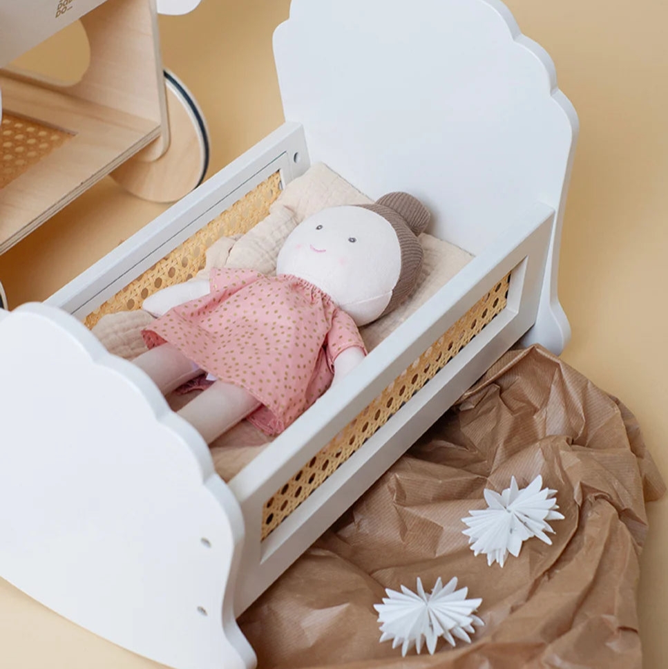 Jabadabado - Wooden Doll Cradle - Beige